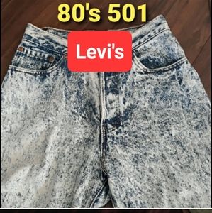 Vintage 80's acid washed 501 high waisted Jeans- juniors